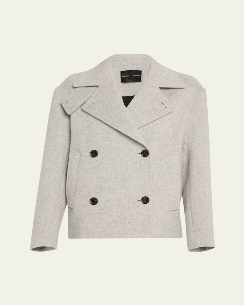 Nola Double-Breasted Brushed Wool Cashmere Jacket